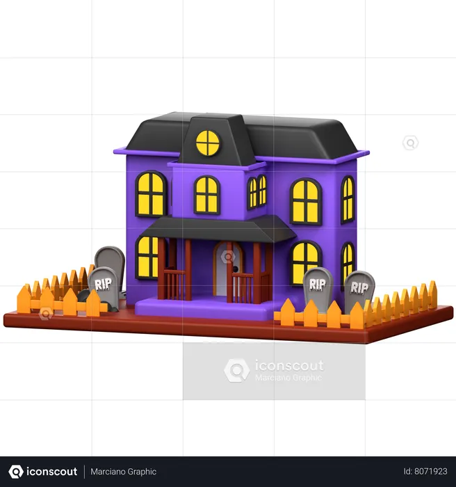 Haunted House  3D Icon