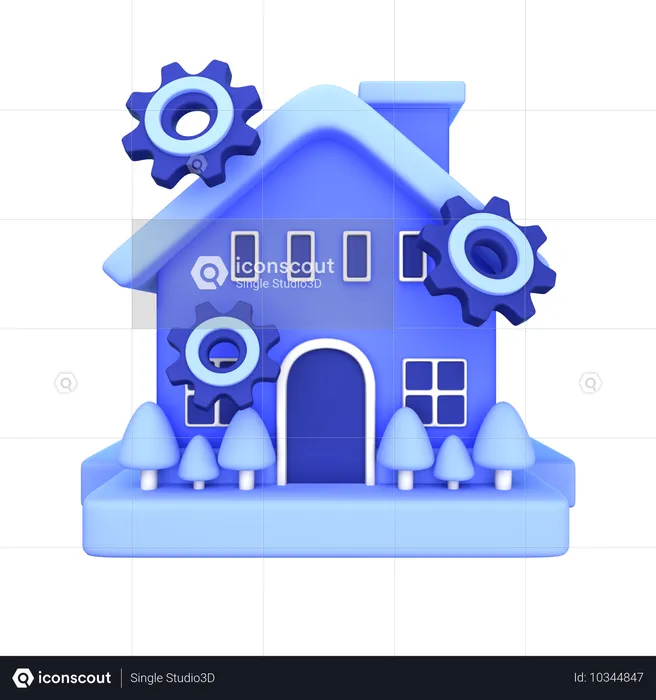 Instandhaltung des Wohnraums  3D Icon