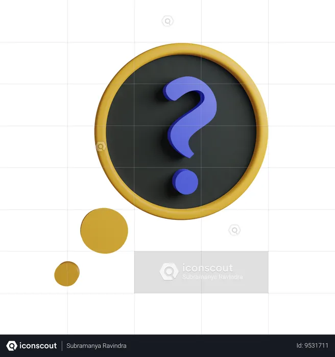 Have question  3D Icon