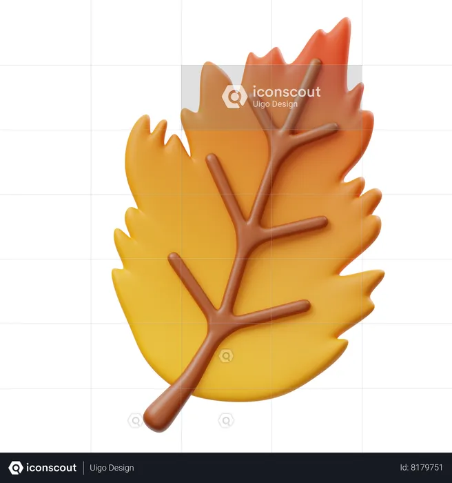 Hawthorn Leaf  3D Icon