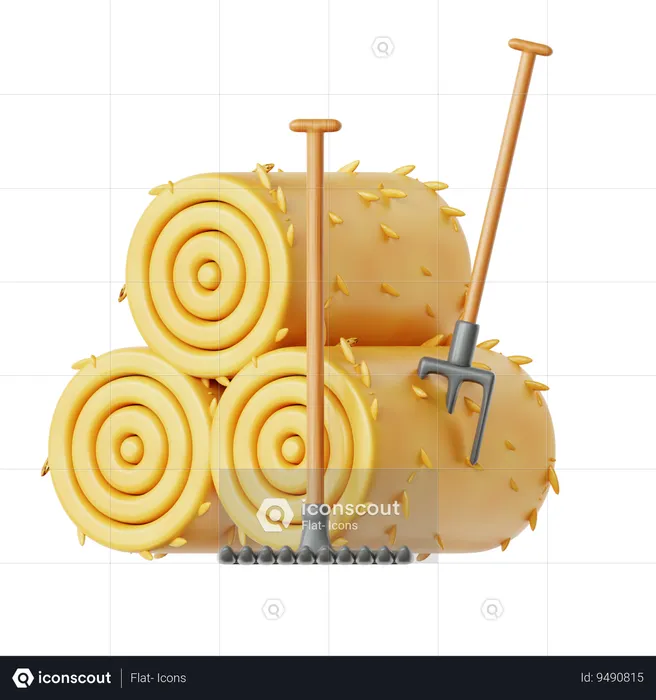 Hay Bale  3D Icon
