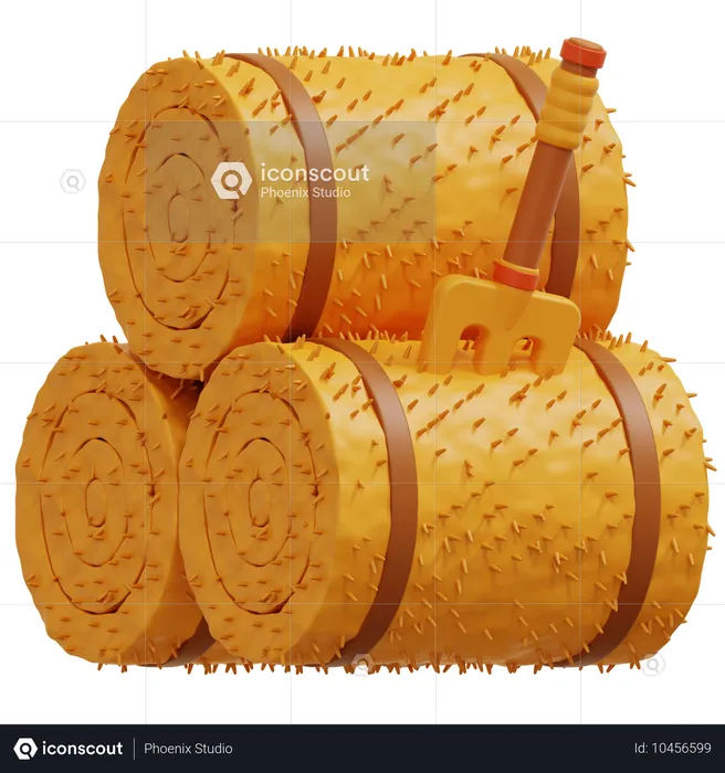 Hay Bale  3D Icon