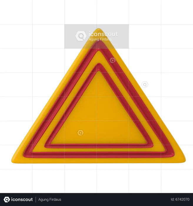Hazard Sign  3D Icon