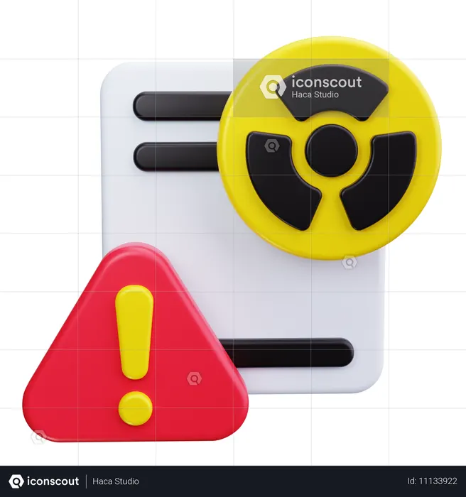 Hazardous Material Sign  3D Icon