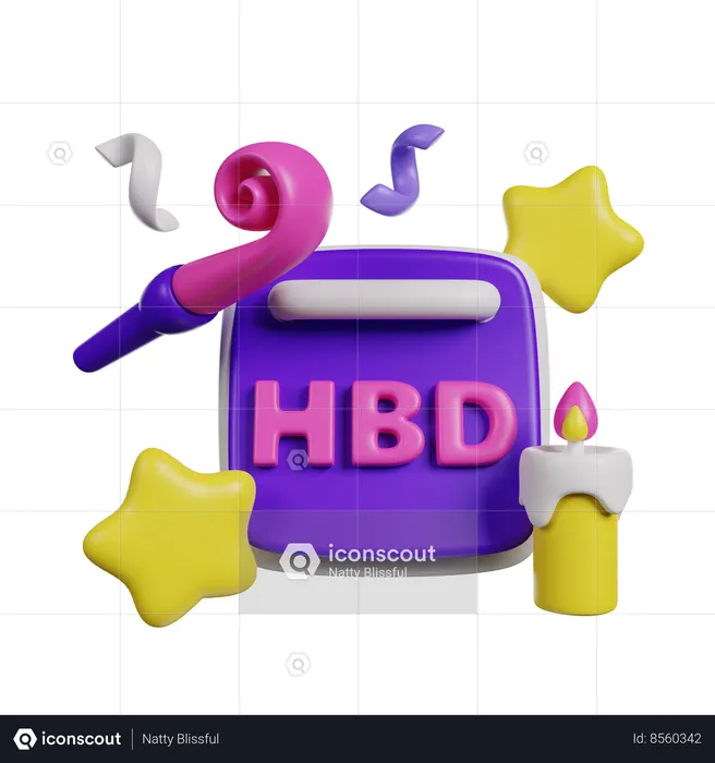 Hbd Whistle  3D Icon