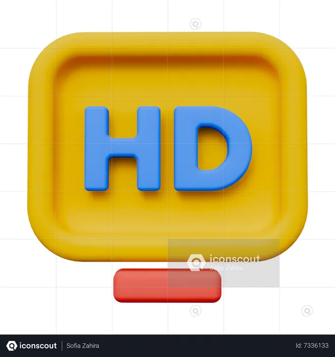 HD Resolution  3D Icon