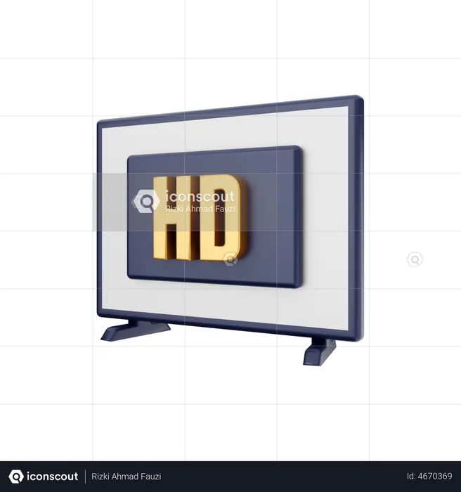 Hd Smart Tv  3D Illustration