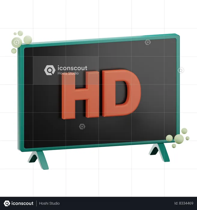 HD Tv  3D Icon