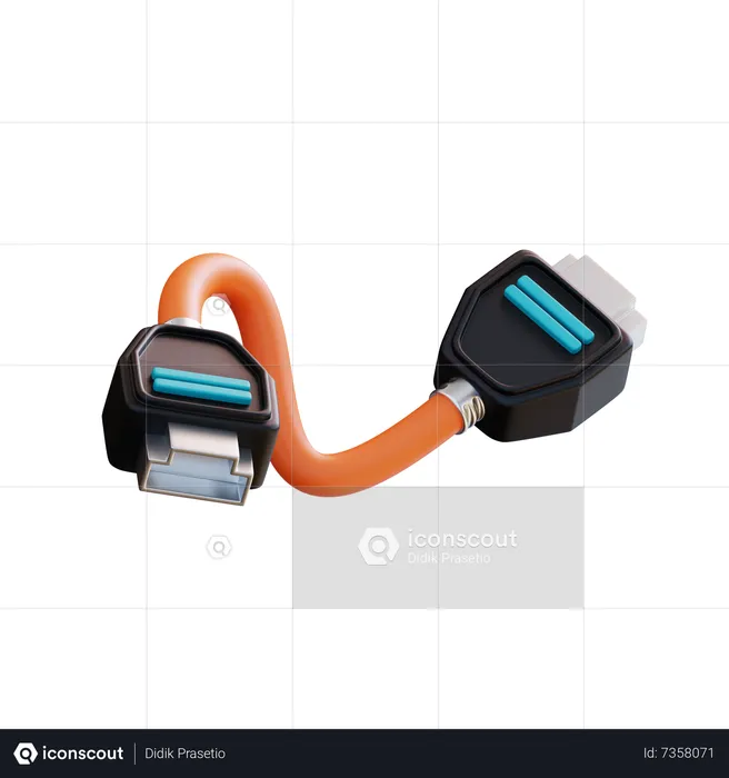 Hdmi Cable  3D Icon