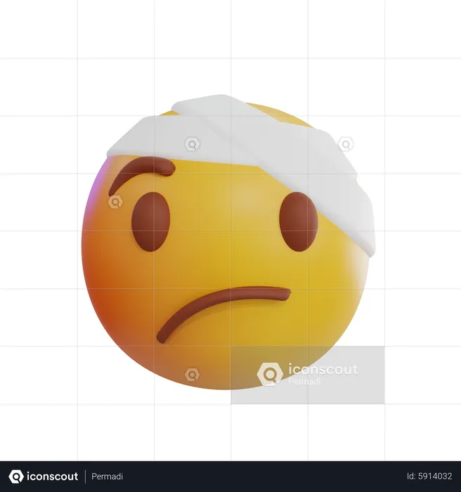Head Bandage Emoji Emoji 3D Icon