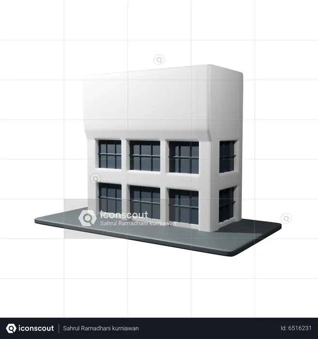 Head office building  3D Icon