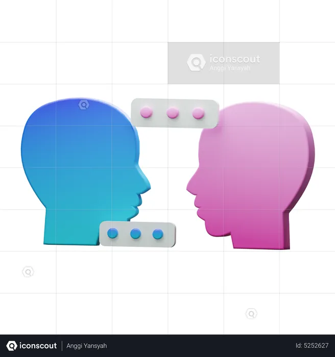 Head Talking  3D Icon