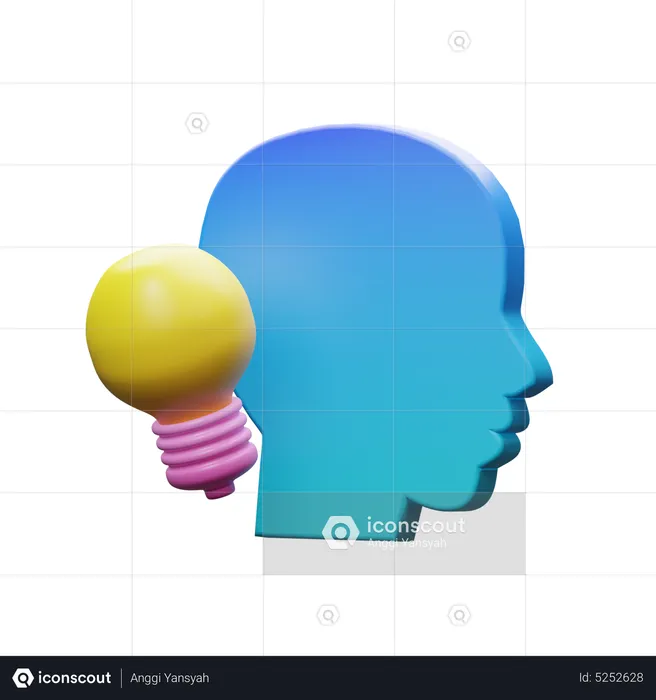 Head With Idea  3D Icon