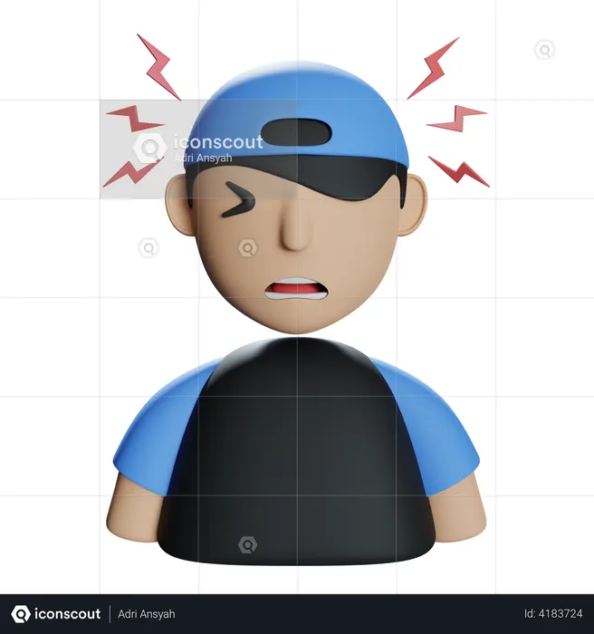 Headache  3D Icon