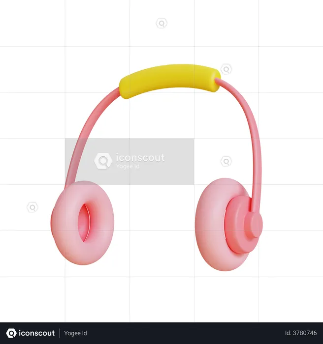 Headphone  3D Illustration