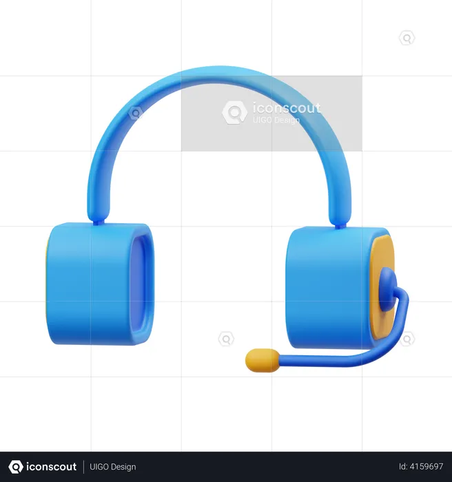 Headphone  3D Illustration