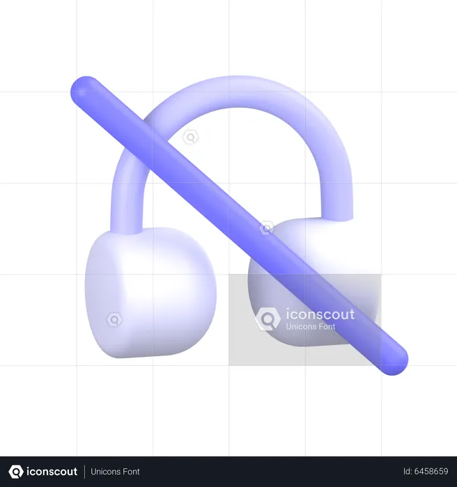 Headphone Off  3D Icon