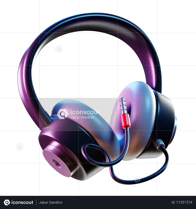 Headphones  3D Icon