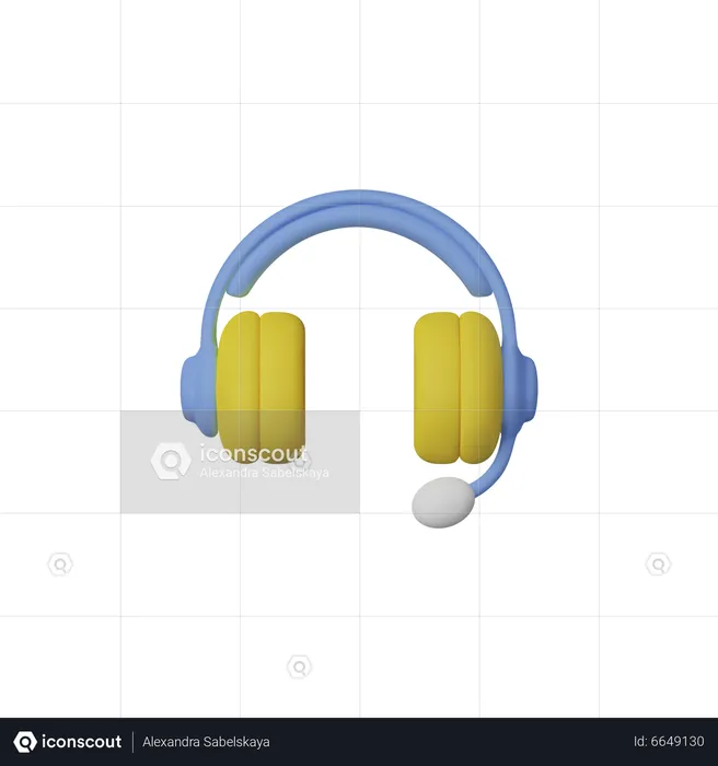 Headphones  3D Icon