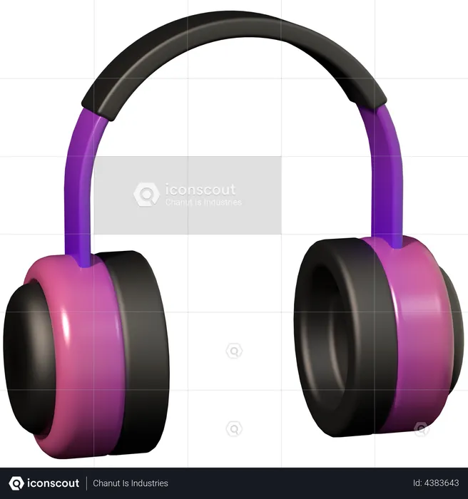 Headphones  3D Illustration