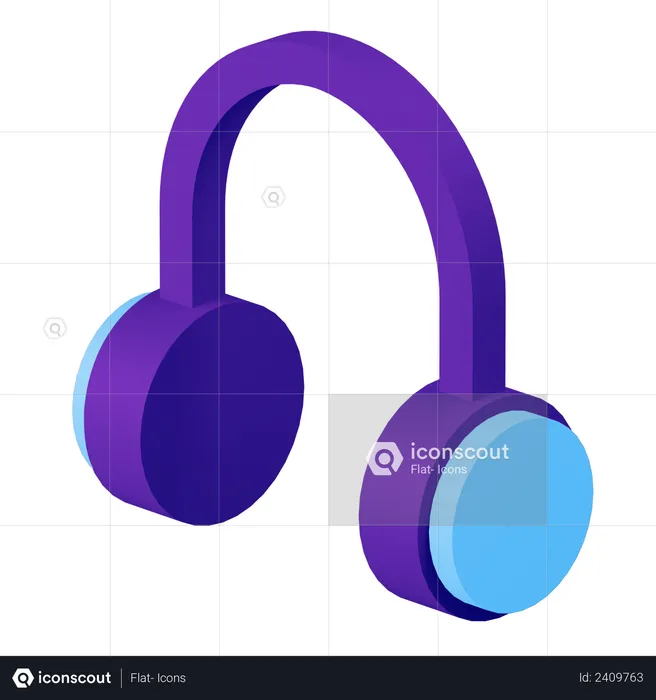 Headphones  3D Illustration