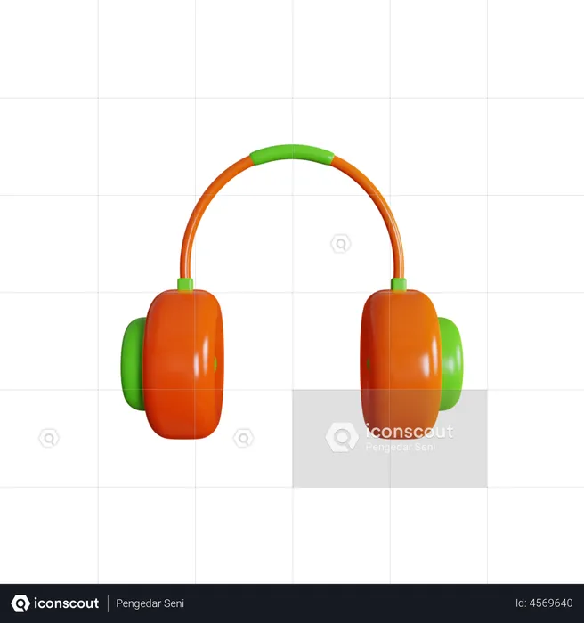 Headphones  3D Illustration