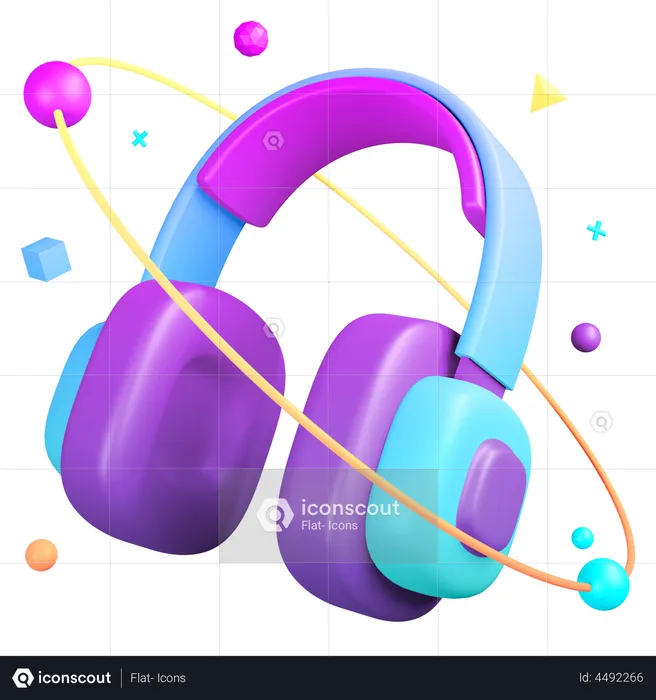 Headphones  3D Illustration