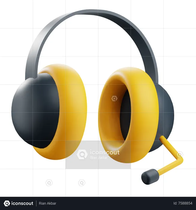 Headset  3D Icon