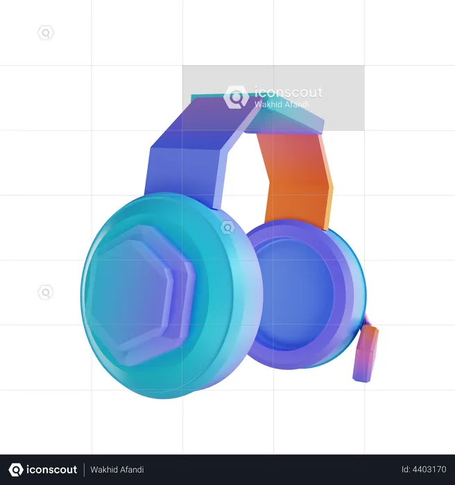 Headset  3D Illustration