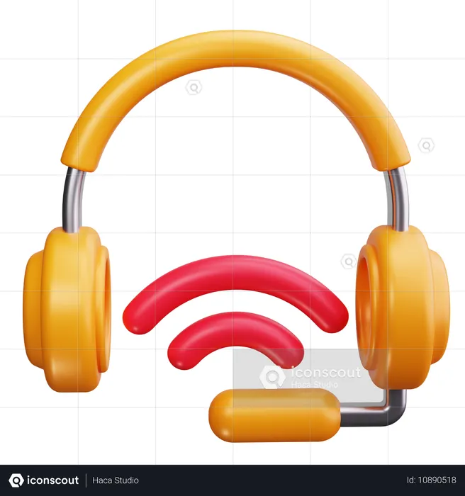 Headset Mic  3D Icon