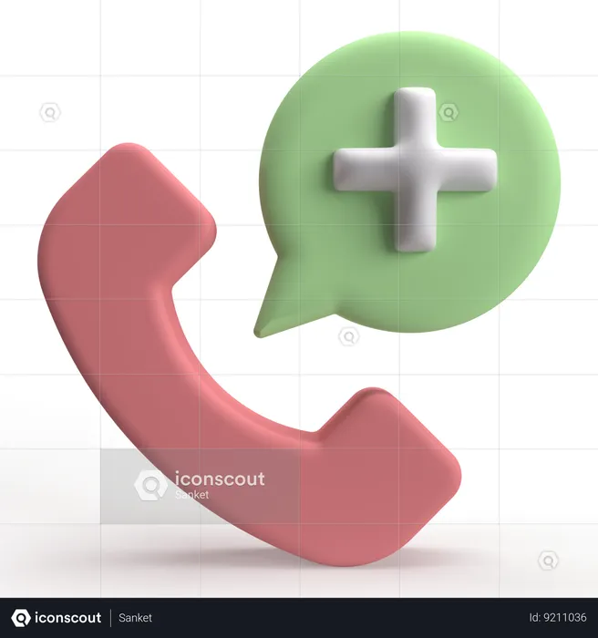 Health Call  3D Icon