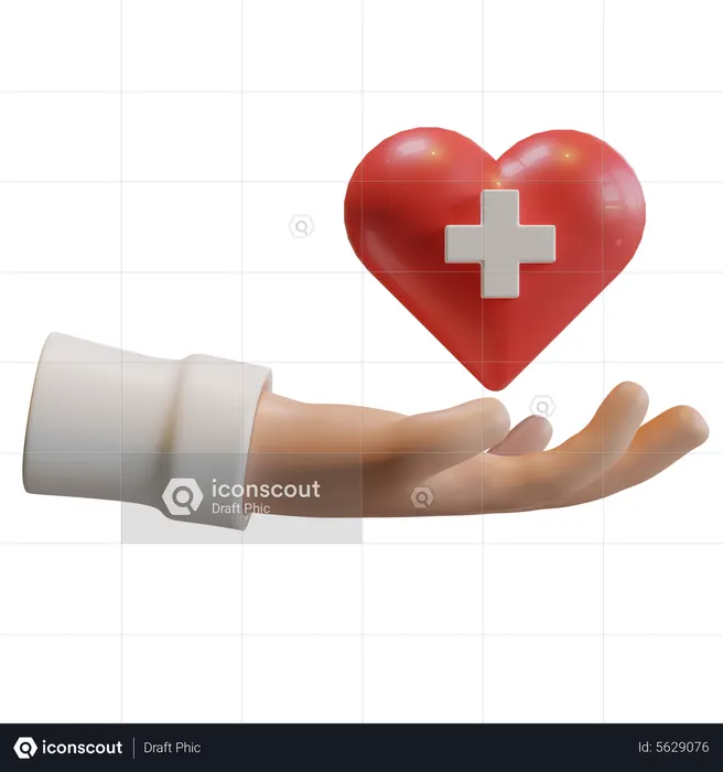 Health Care 3D Icon download in PNG, OBJ or Blend format