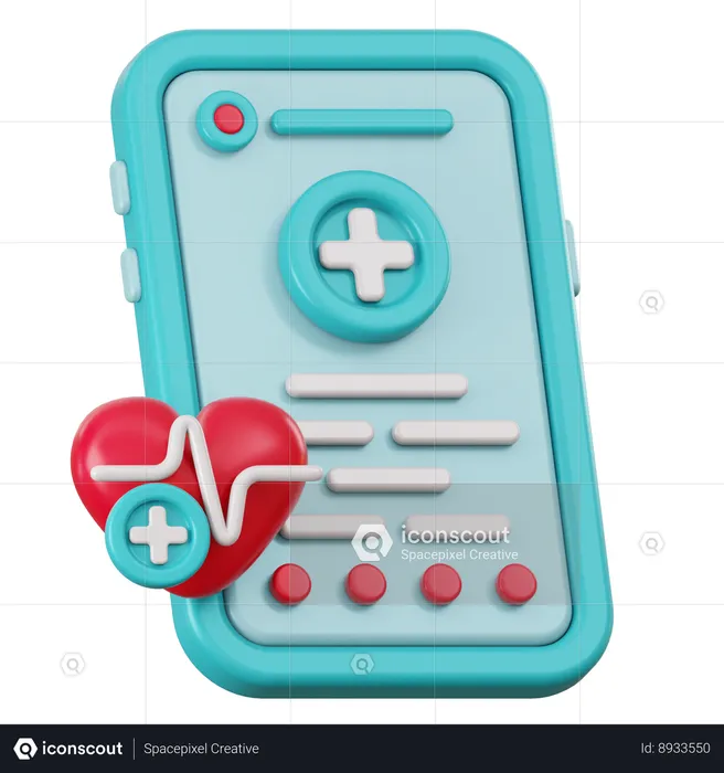 Health Phone  3D Icon