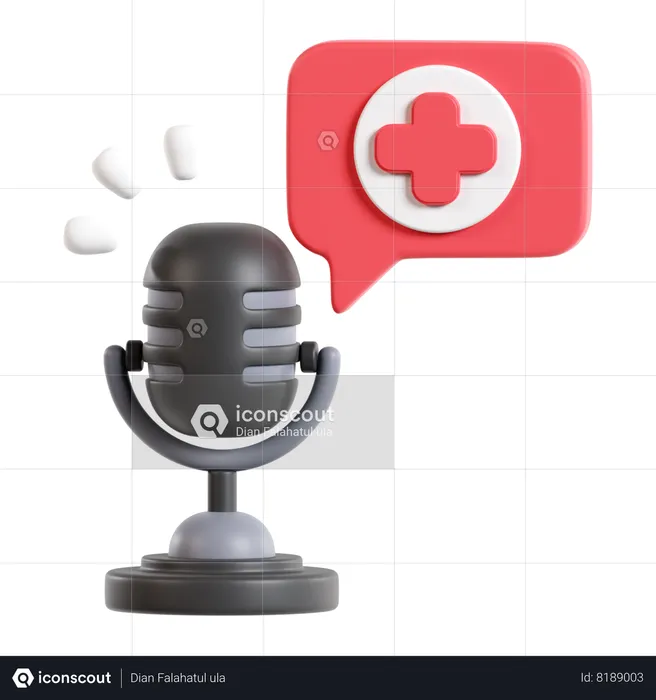 Health Podcast  3D Icon