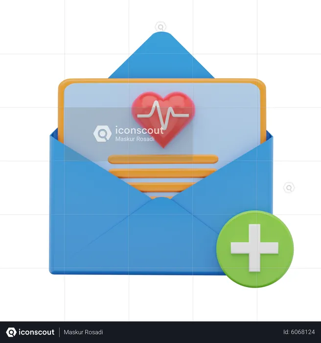 Healthcare Mail  3D Icon