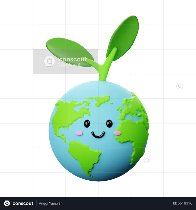 Healthy Earth  3D Icon