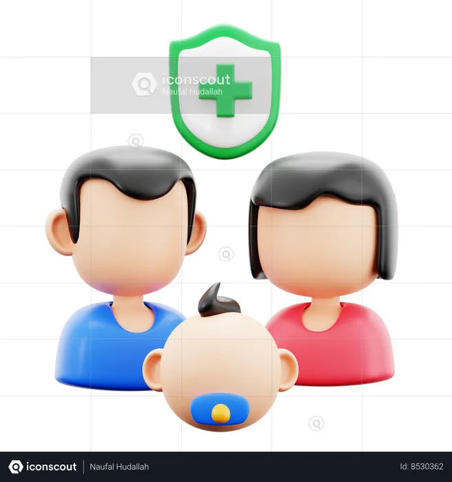 Healthy Family  3D Icon