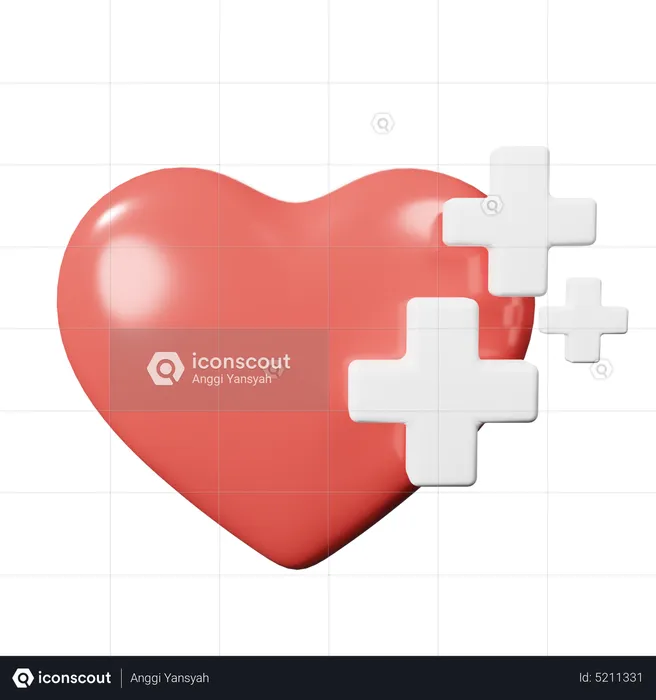 Healthy Heart  3D Icon