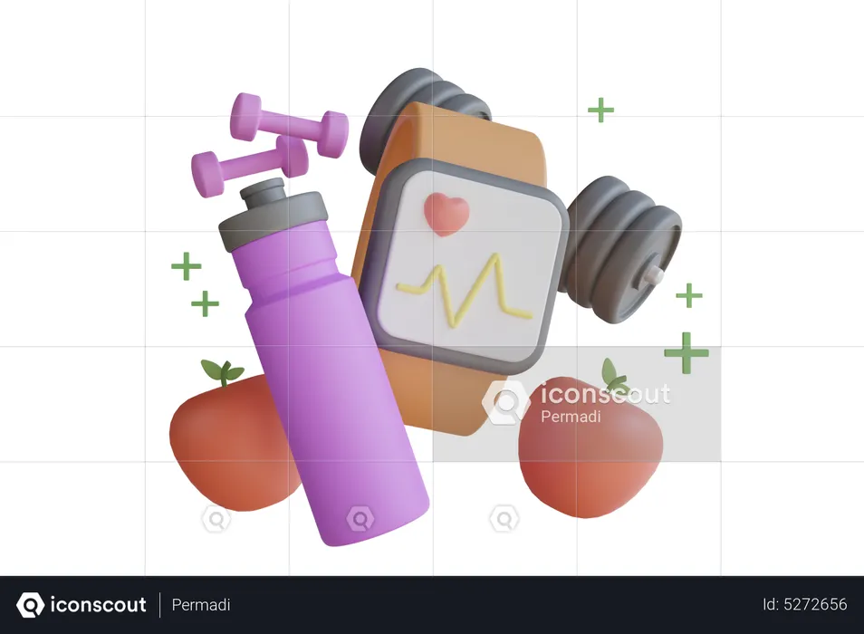 Healthy Life  3D Illustration