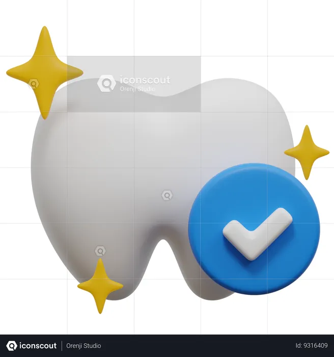 Healthy Tooth  3D Icon