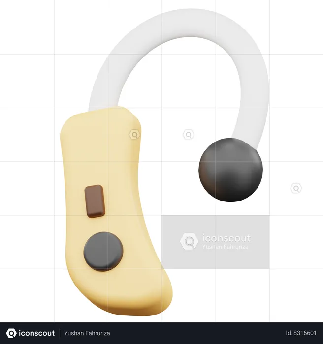 Hearing Aid  3D Icon