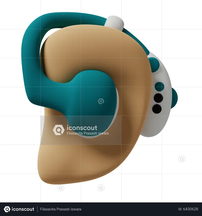 Hearing Aid  3D Icon