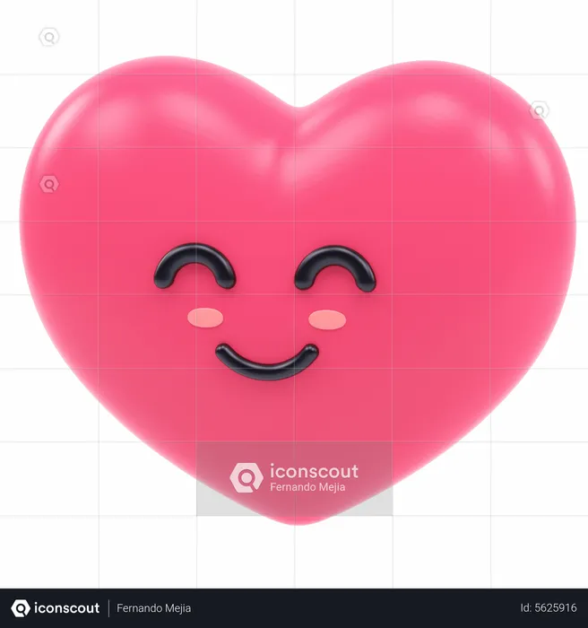 Heart Emoji 3D Sticker