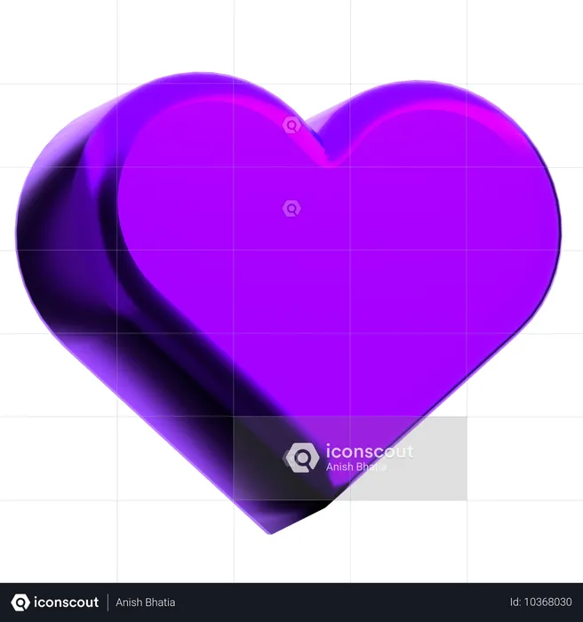 Heart Abstract Shape  3D Icon