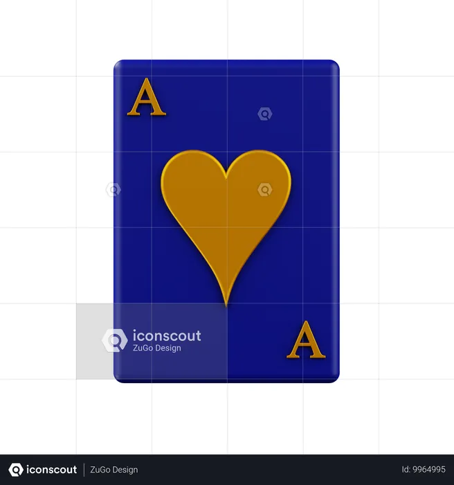 Heart Ace  3D Icon