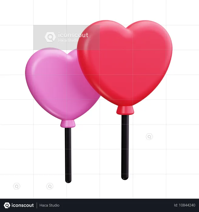 Heart balloon  3D Icon