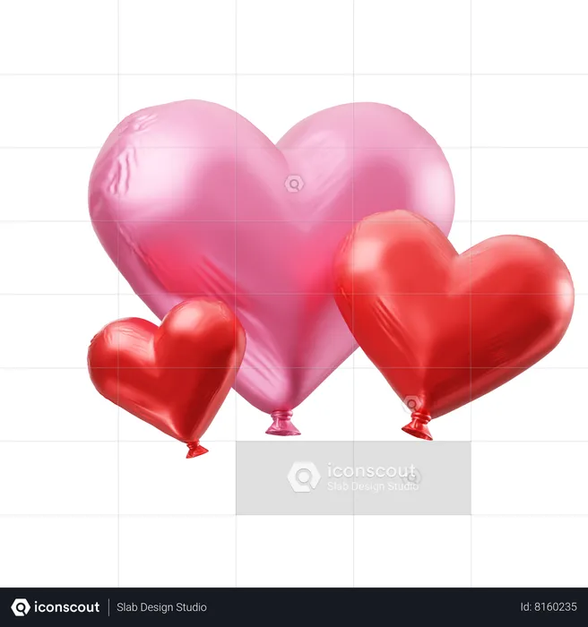 Heart Balloon  3D Icon