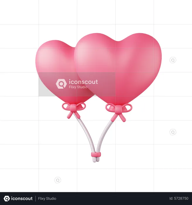 Heart Balloon  3D Icon