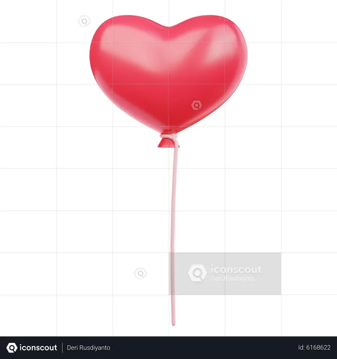 Heart Balloon  3D Icon