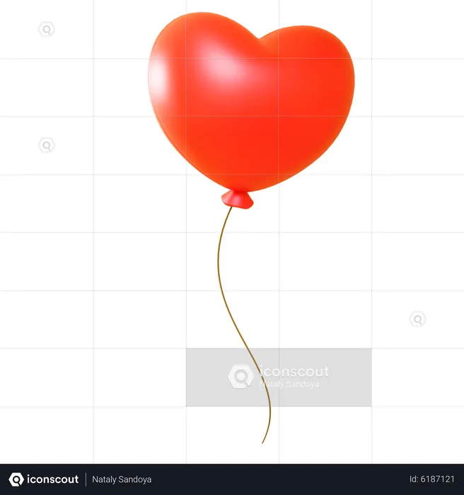 Heart Baloon  3D Icon